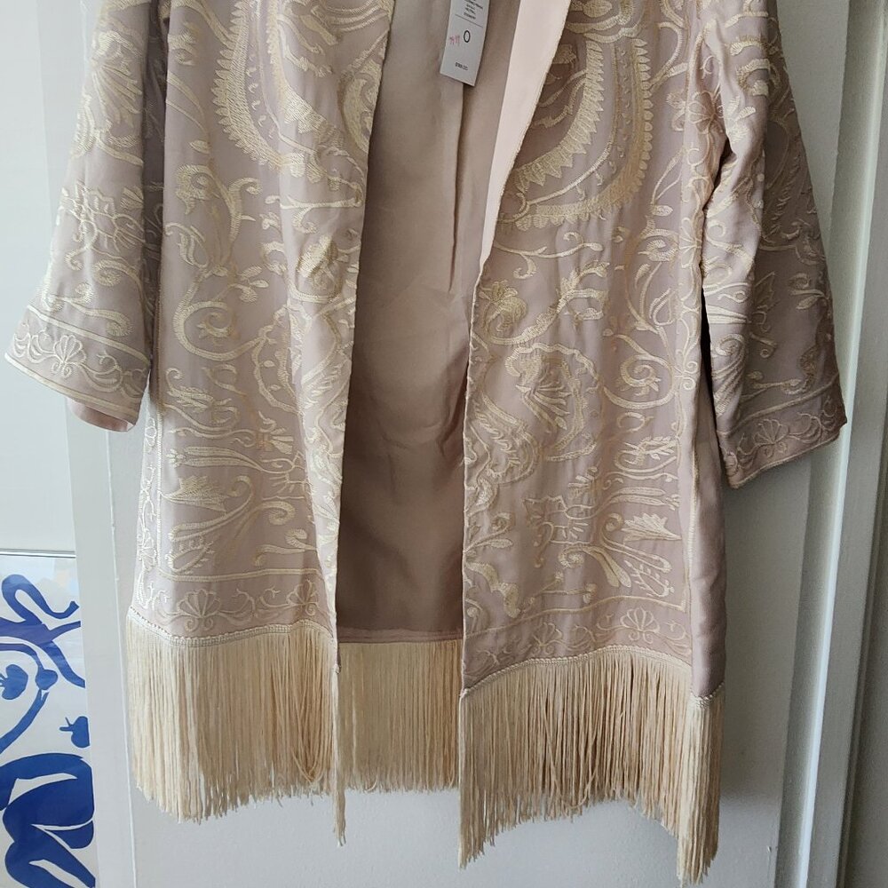 Chico's Embroider Fringe Duster